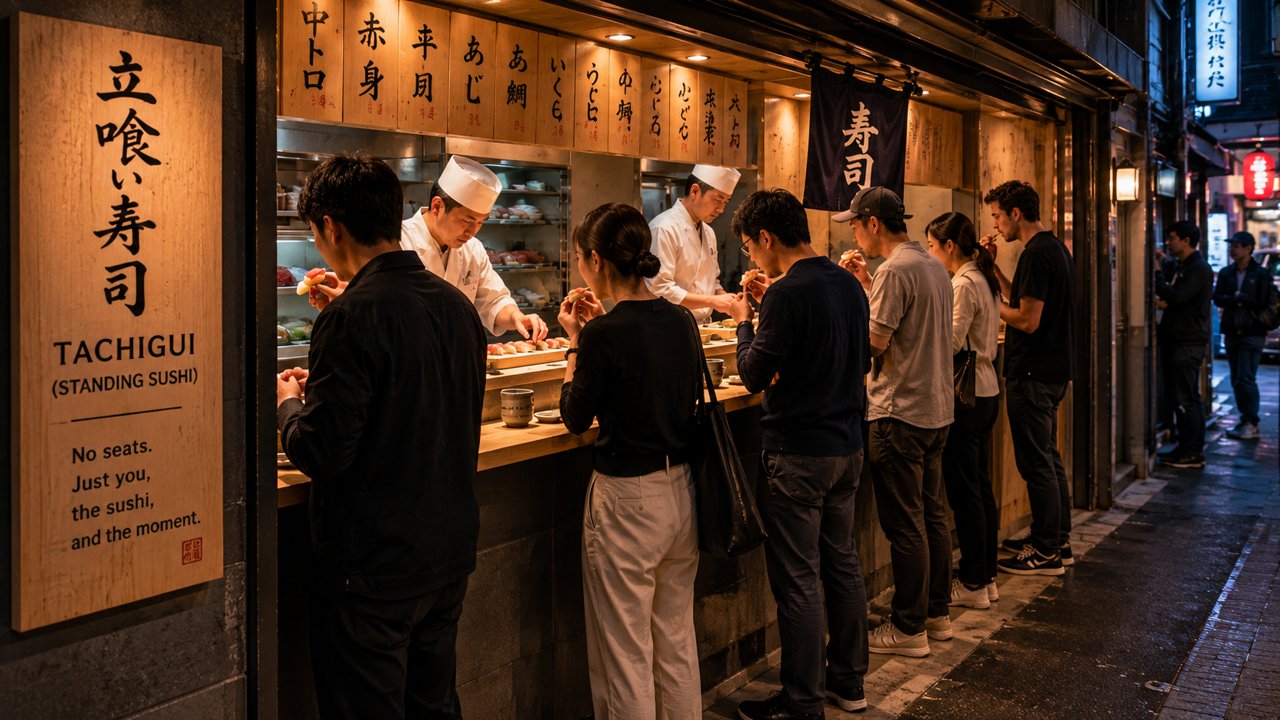 Tachigui: Save the budget by eating without seating
